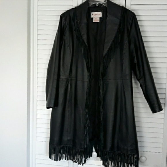 Venezia Jackets & Blazers - Venezia Vintage Leather Coat 16W